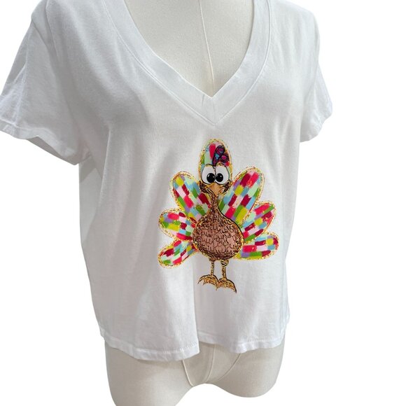 Colorful Turkey Fall Tee M Universal Thread Thanksgiving Kidcore Cartooncore - Picture 7 of 8